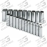 SK PROFESSIONAL TOOLS Socket Set: 1/2 in Drive, 21 Piece, 12-Point, Metric, 10 mm to 32 mm (MPN 1951). Key specifications — attr1224269: 1/2 in; attr1204685: Not Tether Capable; attr1204650: 10 mm to 32 mm; attr1204673: Socket Bits Not Included; attr1204688: SK PROFESSIONAL TOOLS; attr1224230: Friction; attr1206170: Deep Sockets.