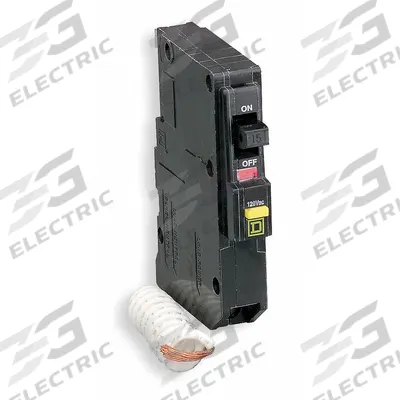 SQUARE D Miniature Circuit Breaker: 25 A, 120V AC, Single Phase, 10kA at 120V AC - QOB Series, Bolt-On Square D Miniature Circuit Breakers