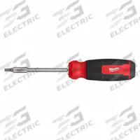 MILWAUKEE Multi-Bit Screwdriver: Hex Tip, 1/4 in/2.5 mm/2 mm/3 mm/4 mm/5 mm Tip Size, Cushion Grip (MPN 48-22-2908). Key specifications — attr1205303: MILWAUKEE.