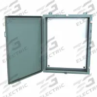 HAMMOND Electrical Enclosure: Steel, 30 in x 24 in x 6 in, NEMA 12/13/3R/4, w/Panel, Solid Cover (MPN 1418N4K6). Key specifications — Closure Method: Clamps; Brand: HAMMOND; Knockouts: Not Included.