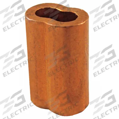 LOOS Wire Rope Oval Sleeve: Oval Sleeve, Swage, 3/16 in Compatible Rope Dia - Oval Sleeves