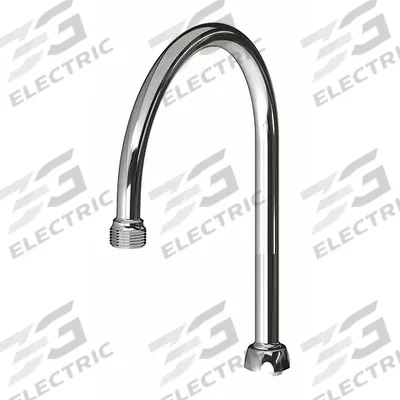 CHICAGO FAUCETS Spout: Spout, Gooseneck, Swivel Spout, Brass, Polished Chrome, Laminar - Gooseneck Faucet Spouts