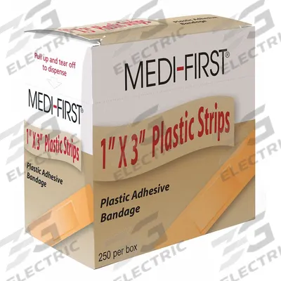 APPROVED VENDOR Adhesive Bandage: Strip Bandages, 1 in Wd, 3 in Lg, Not Metal Detectable
