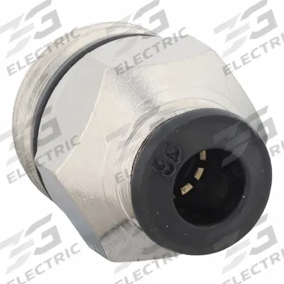 AIGNEP USA Push-Fit Adapter Fitting: 6 mm OD x 3/8 in Pipe Size - Nickel-Plated Brass Tube Fittings