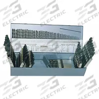 CLE-LINE Jobber Length Drill Bit Set: 115 Pc, 1/16" to 1/2" by 64ths, #60 to #1, A to Z (MPN C21128). Key specifications — attr1236168: Metal Index.