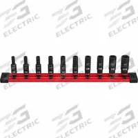 MILWAUKEE Impact Socket Set: 1/4 in Drive Size, Small Set (0-50 pieces) Set Size, 10 Pieces, 0, SAE (MPN 49-66-7001). Key specifications — attr1204251: MILWAUKEE; attr1215453: 1/4 in; attr1215454: 3/16 in to 9/16 in; attr1224229: Friction.
