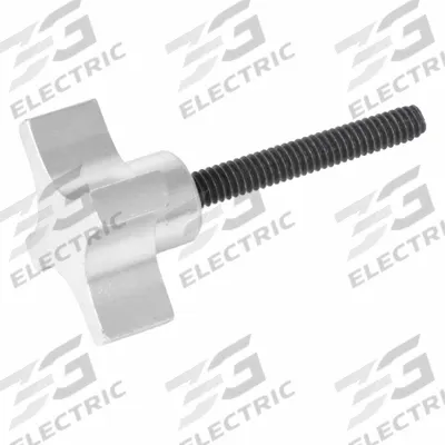 JW WINCO Hand Knob; 4-Prong Knobs: 4 Point, Aluminum w/ Steel Thread, 3/8"-16 Thread - 4-Arm Knobs with Threaded Stud