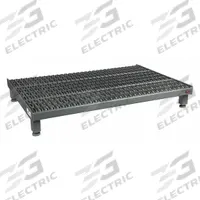APPROVED VENDOR Adjustable Height Work Platform: 8 in Platform Ht - Max, 24 in Platform Wd, Steel (MPN AHW-L-2436). Key specifications — Brand: APPROVED VENDOR; Color: Gray.