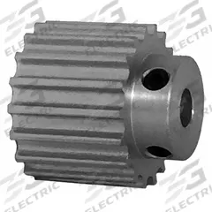 DAYTON Timing Pulley: Curvilinear, Fixed, For 15 mm Belt Wd, 18 Teeth, 5 mm Pitch, Aluminum (MPN 18-5M15-6A3). Key specifications — Brand: DAYTON; Finish: Clear Anodized; For Belt Series: Powerhouse®.