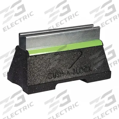 ZSI Cushion Support: Rubber Base, Galvanized Steel, 10.5 in Overall Lg - Support Blocks with Strut Channel