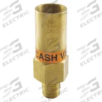 CASH VALVE Safety Relief Valve: Brass, PTFE, 1/4 in x 1/4 in, MNPT x MNPT, 30 psi to 614 psi (MPN C600MABT-01K 136-235). Key specifications — Brand: CASH VALVE.