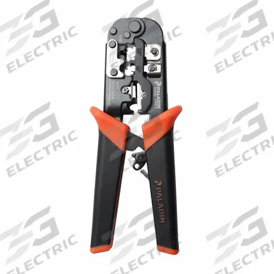 PALADIN Crimper: For RJ-45, UTP, 7 1/2 in Overall Lg, Deluxe Cushion Grip - Modular Data Plug Crimpers