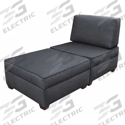 DUOBED Chaise Lounge: Blue, 72 in Overall Wd, 36 in Overall Dp, 36 in Overall Ht - Modular Multifunctional Furniture