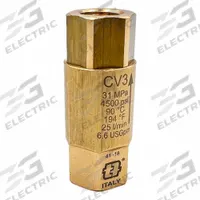 MECLINE Check Valve: Piston, Inline Valve Body, 1/4 in Pipe Size, FNPT x FNPT, Brass, Female, NPT (MPN CV3-31014). Key specifications — Brand: MECLINE.