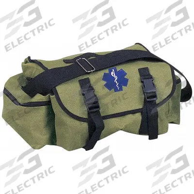 EMI Response Bag: 10 in L x 5 in W x 11 in D, Cordura Nylon, Green, 0-10 in/21-30 in - Medical Duffel Bags
