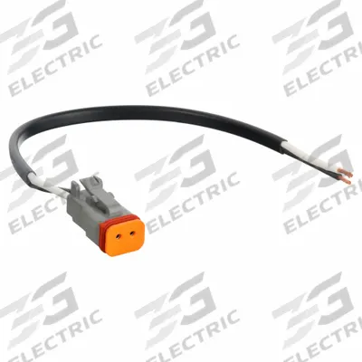 GROTE Connector: 2-Way Deutsch/Blunt Cut Wires, 2 Wires, 11 1/2 in Wire Lg - Automotive Pigtails