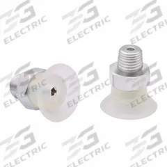 SCHMALZ Vacuum Pad Assembly: Flat, 1/8 in NPT Vacuum Port, 2.6 mm Pad Dia, Clear, 15.3 mm Pad Ht (MPN 10.01.01.15012). Key specifications — attr1019136: 10.01.01.15012; attr1019138: SCHMALZ; attr1019139: 55 A.