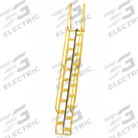 VESTIL Alternating Tread Stairs: 15.5 ft Overall Ht, Steel, 350 lb Load Capacity, Perforated (MPN ATS-12-56). Key specifications — Color: Yellow; Brand: VESTIL.