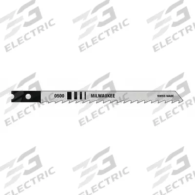 MILWAUKEE Jigsaw Blade: 6, 4 in Blade Lg, Carbon Steel, High Carbon Steel, U Shank - Metal-Cutting Blades