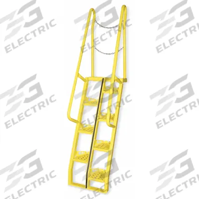 VESTIL Alternating Tread Stairs: 10.5 ft Overall Ht, Steel, 350 lb Load Capacity - Alternating-Tread Steel Stairs