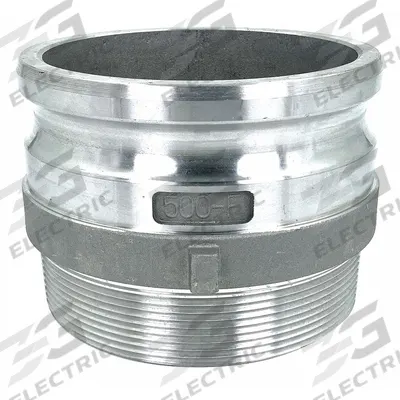 APPROVED VENDOR Cam and Groove Adapter: 5 in Coupling Size, 5 in Hose Fitting Size, 5"-8 Thread Size - Type F Aluminum Cam & Groove Fittings