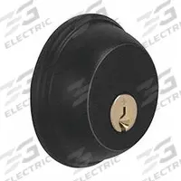 SCHLAGE Deadbolt Lock: Cylindrical, 1 3/8 in Door Thick - Max, Black (MPN B60N 622). Key specifications — ADA Compliant: No; Brand: SCHLAGE; Cylinder Core Type: Conventional Core Cylinder; Finish: Flat Black Coated; Keyway Type: C; Visual Indicator Message: No Message; Includes Core: Core Included; Ligature Resistance: Not Ligature-Resistant.