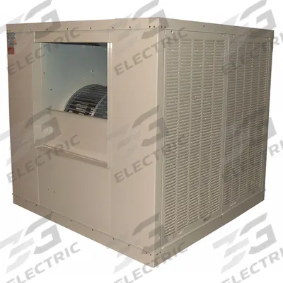 CHAMPION Ducted Evaporative Cooler: 10,000 sq ft, 2 in Pad Thick, 3 hp HP - Commercial Ducted Evaporative Coolers