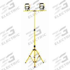 SOUTHWIRE Temporary Job Site Light: 3,000 lm Max Brightness, LED, 1, 1 Brightness Levels, 120V AC (MPN 411315). Key specifications — Frame Color: Black/Yellow; Lighting Technology: LED; Operating Voltage: 120V AC; Brand: SOUTHWIRE; No. of Brightness Levels: 1.