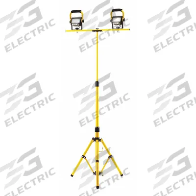 SOUTHWIRE Temporary Job Site Light: 3,000 lm Max Brightness, LED, 1, 1 Brightness Levels - Tripod Stand Lights