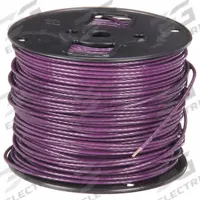 SOUTHWIRE Hookup Wire: 18 AWG Conductor Size, Purple, 500 ft Overall Lg, 600 V Volt (MPN 411010513). Key specifications — Brand: SOUTHWIRE; Product Type: Machine Tool Wire; Standards: UL 1015; Manufacturer Part Number: 411010513.