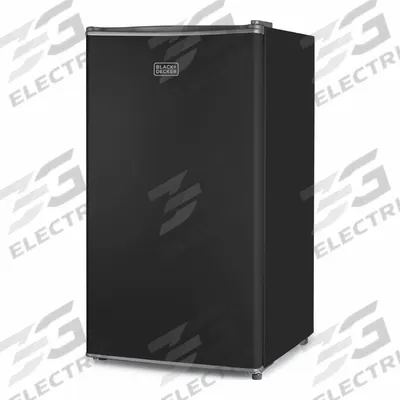 BLACK & DECKER Refrigerator: Black, 3.2 cu ft Total Capacity, 2 Shelves - Mini Refrigerators