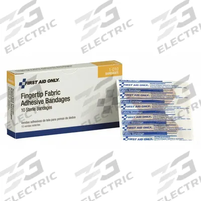 FIRST AID ONLY Adhesive Bandage: Fingertip Bandages, 1 3/8 in Wd, 2 in Lg