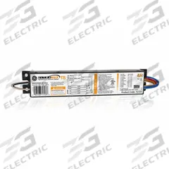 GE LAMPS Fluorescent Ballast: 120 to 277V AC, 3/4 Lamps Supported, 9 1/2 in Overall Lg, Electronic (MPN GE432MAXP-H-ULTRA). Key specifications — attr1125022: (3 or 4) F28T8; attr239899: GE LAMPS; attr1125144: 3.