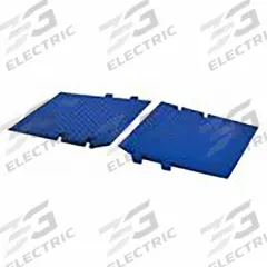 ADA Ramps: 3 Channels, 1 1/4 in Max Cable Dia, 35 in Wd, 3 1/4 in Ht, 38 5/8 in Lg, 40,300 lb/Axle (MPN CPRP-3-BLU). Key specifications — Connection Style: T-Shaped; Material: Polyurethane; Color: Blue.