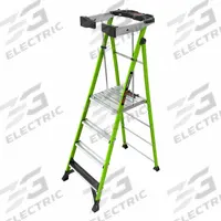 LITTLE GIANT Platform Stepladder: 4 ft Ladder Size, Fiberglass, 375 lb Load Capacity, 33 lb Wt (MPN 19304). Key specifications — attr1049013: LITTLE GIANT; attr1049017: Plastic Top with Storage.