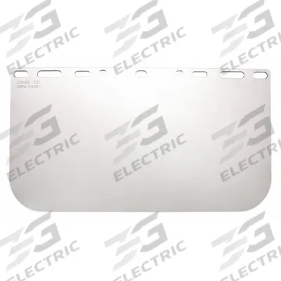CONDOR Face Shield Visor: 15 1/2 in Overall Wd, 8 in Overall Ht, Clear, Uncoated - General Purpose Replacement Visors