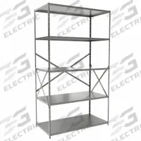 HALLOWELL Metal Shelving: Standalone, Medium-Duty, 48 in x 24 in, 84 in Overall Ht, 5 Shelves (MPN F4710-24HG). Key specifications — Frame Material: Steel; Shelving Material: Steel; Assembled: Unassembled; Color: Gray; Brand: HALLOWELL.
