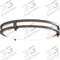 LED Flush Mount: 13 in Dia, Bronze, 2 1/2 in Ht, 1,100 lm_1,200 lm_1,300 lm, 25 W, 120V AC, FMSATL (MPN FMSATL 13IN RD SWW5 90CRI 120 BZA M4). Key specifications — Voltage: 120V AC; Brand: JUNO; Color Temperature: 3000K; Housing Finish/Color (Broad): Bronze.