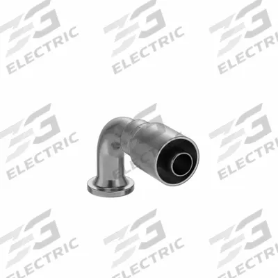 PARKER Hydraulic Crimp Fitting: Steel x Steel, 90° Elbow, -20 For Hose Dash Size - Crimp Hydraulic Hose Fittings with Flange Connection