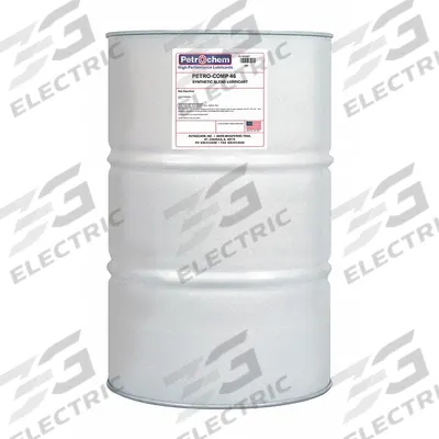 PETROCHEM Compressor Oil: 55 gal, Drum, 15 SAE Grade, 46 ISO Viscosity Grade - Air Compressor Oils