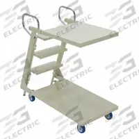 APPROVED VENDOR Vertical-Access Utility Cart: 440 lb, 41 in L x 21 in W Shelf, 28 in Between Shelves (MPN SPS2-2041-C). Key specifications — Caster Wheel/Tread Material: Rubber; Brand: APPROVED VENDOR; Caster/Wheel Configuration: (2) Swivel.