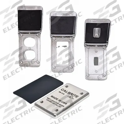 CALBRITE Weatherproof Cover: 316 Stainless Steel, GFCI, Receptacles/Switches, 1 Gangs - Stainless Steel Weatherproof Electrical Box Covers