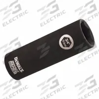 DEWALT Impact Socket: 1/2 in Drive Size, SAE, 3/4 in Socket Size, 6-Point, Deep, 3 in Overall Lg (MPN DW22902). Key specifications — attr1215501: DEWALT; attr1215515: Black Phosphate; attr1215518: 3/4 in.