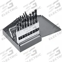 CHICAGO-LATROBE Jobber Length Drill Bit Set: 21 Pc, 1/16" to 3/8" by 64ths, 135° Split Point (MPN 49026). Key specifications — attr1236168: Drill Index; attr1236199: NAS 907 Type B.