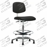 Cleanroom Task Chair: Vinyl, Armless, Ht Range 25 3/4 in to 35 1/2 in, 18 1/2 in Seat Wd, 0 Casters (MPN BR-CLR-VHBCH-CR-CF-RG-8540). Key specifications — Foot Support: Yes; Base Material: Aluminum; Brand: APPROVED VENDOR; Product Type: Cleanroom Task Chair; Cleanroom Class: ISO 4; ESD-Safe: Not ESD Safe.