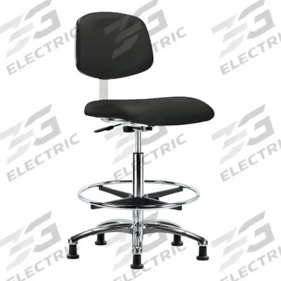 APPROVED VENDOR Cleanroom Task Chair: Vinyl, Armless, Ht Range 25 3/4 in to 35 1/2 in, 18 1/2 in Seat Wd - Vinyl Cleanroom Chairs