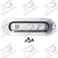 Covers for Conduit Access Fitting: Steel, Galvanized, 1/2 in Trade Size (MPN SSC050). Key specifications — Finish: Galvanized; Includes: Screws; For Use With: Conduit Bodies; Brand: RACO.