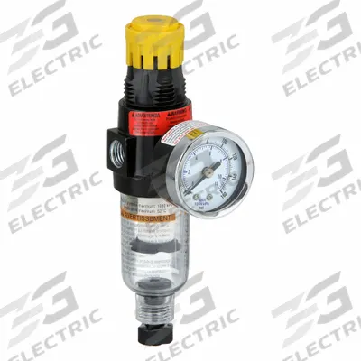 Parker Filter Regulator: 14 Series, 1/4 in NPT, 18 scfm, 5 micron, 0 psig to 125 psig - Parker FRL Air Filter/Regulators