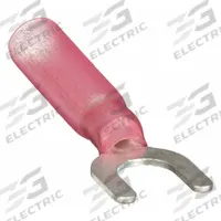 GRAINGER Fork Terminals: Red, Heat Shrink, #10 Stud Size, 22 AWG – 16 AWG Wire Range, Std Fork (MPN 5UGJ9). Key specifications — Manufacturer Part Number: 5UGJ9; Brand: GRAINGER.