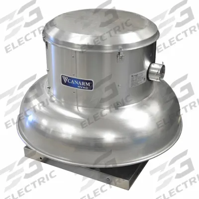 CANARM Downblast Exhauster: Direct Drive, Includes Drive Pack, 13 1/2 in Wheel - Clean Air Direct-Drive Fans